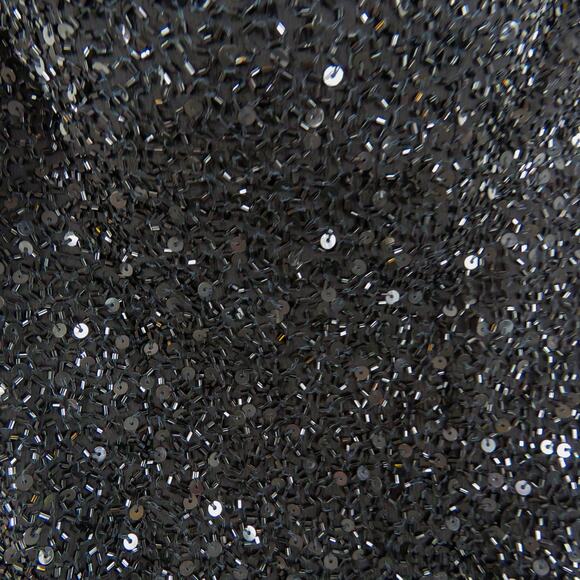 Panoply Atlanta Black Strapless Beaded Sequin Maxi Dress Prom Gown 10 Sparkly - Picture 7 of 10